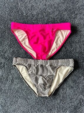 Men's Caliber Swim Brief Bundle - Deep Pink/Black Eclipse